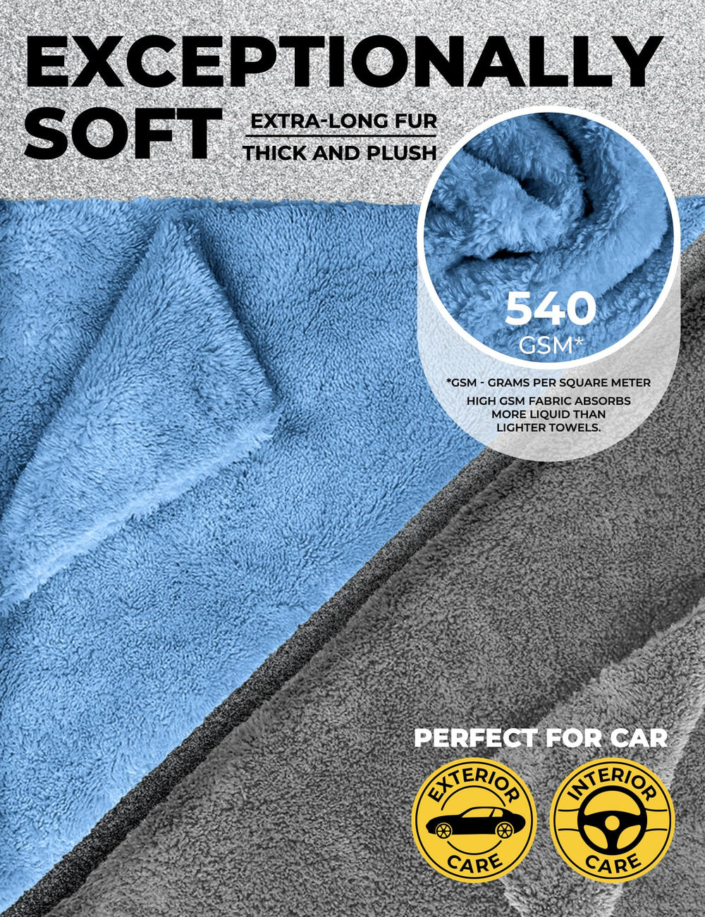 Mighty Cleaner close-up microfiber texture revealing plush fibers for superior absorbency