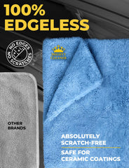 Mighty Cleaner towel drying a car hood quickly for streak-free shine