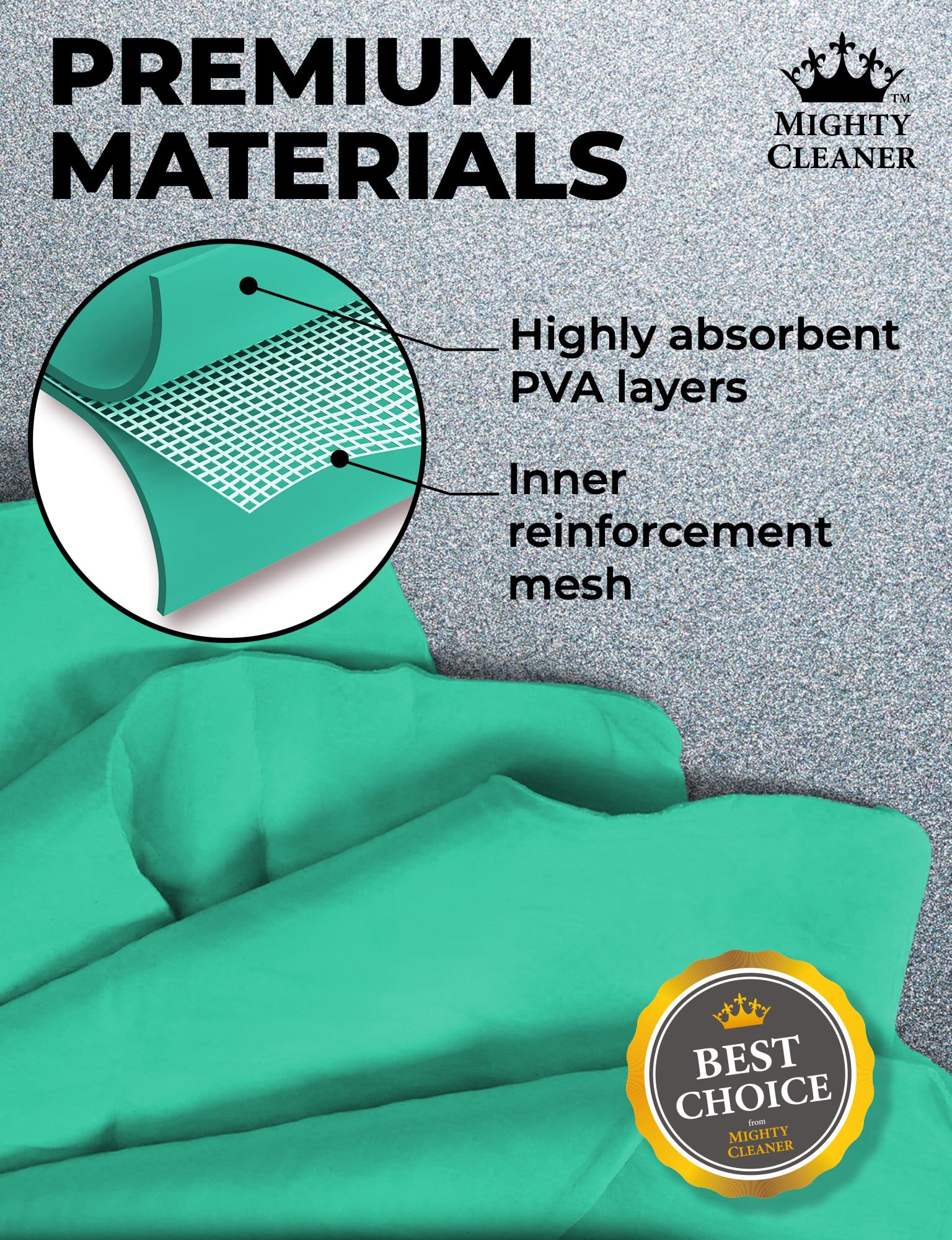 Mighty Cleaner drying car hood fast water pickup and streak-free finish