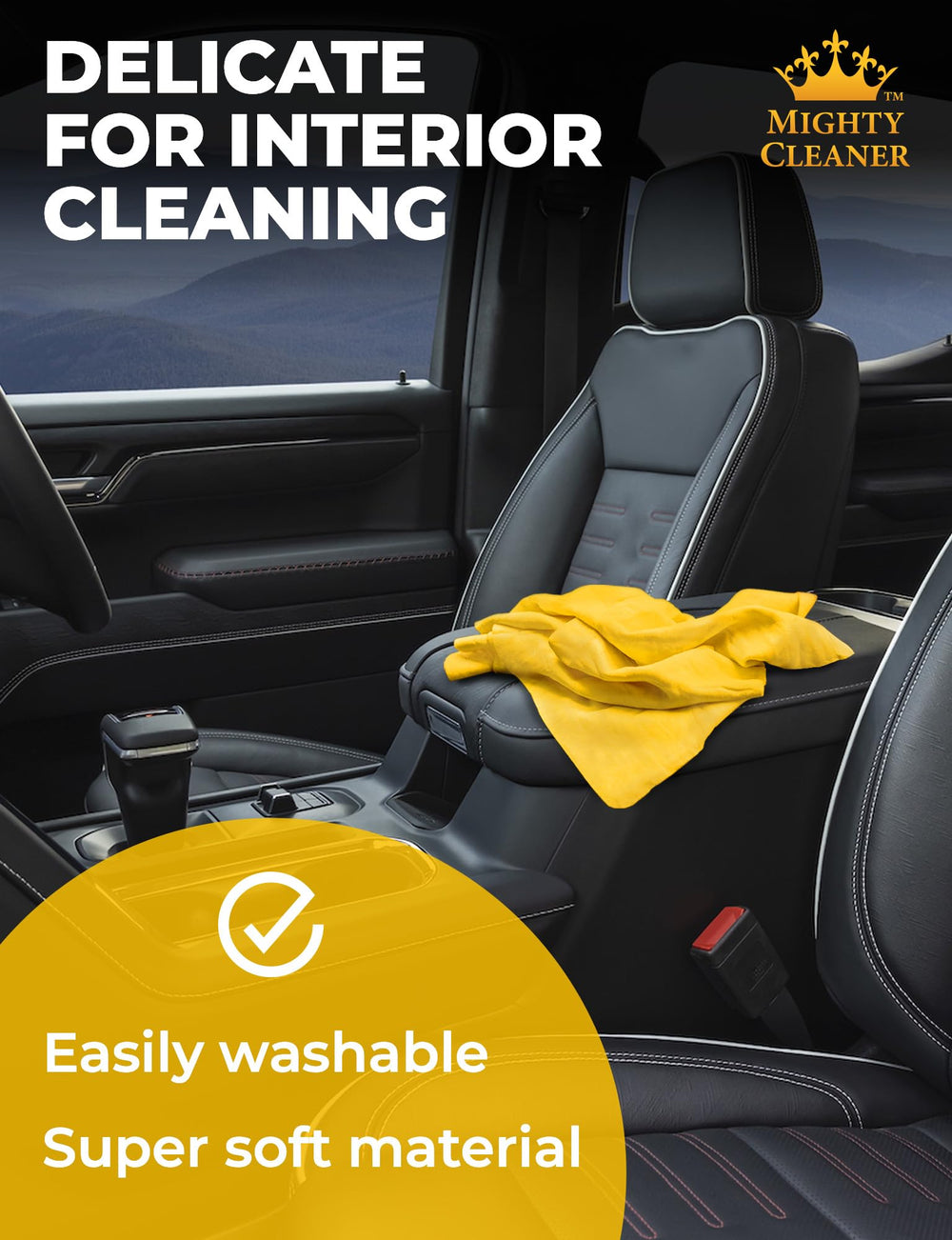 Mighty Cleaner drying SUV side to reduce drying time