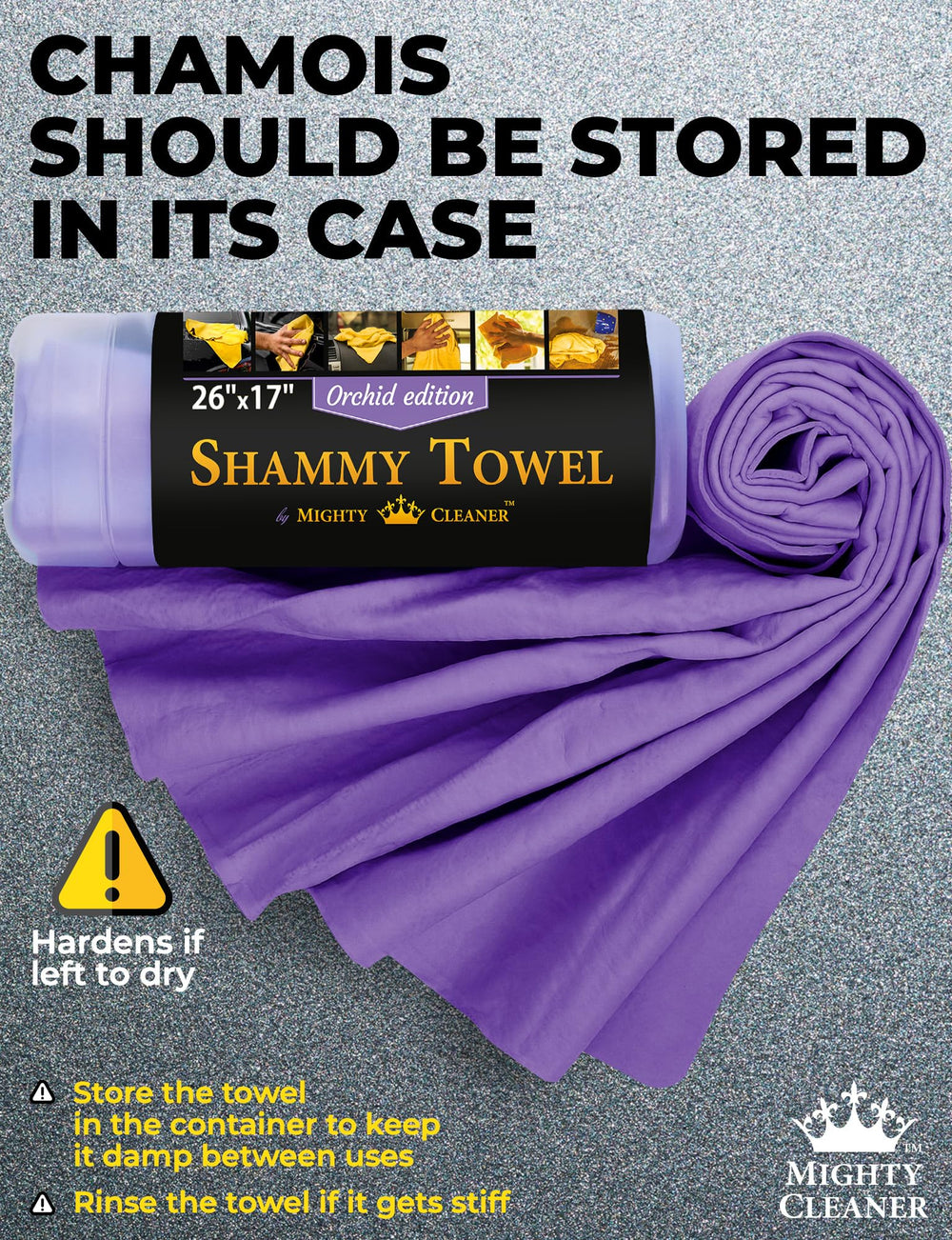 Mighty Cleaner three different towel colors for task-specific organization
