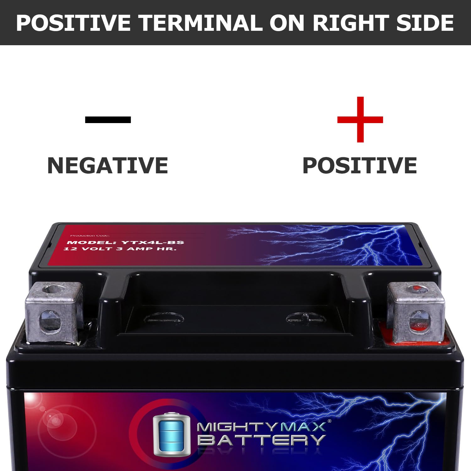 Mighty Max Battery on a ruler showing exact dimensions for verification before purchase