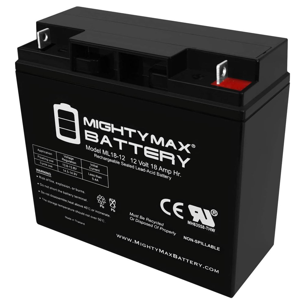Mighty Max Battery front view showing compact, durable case and fit