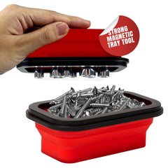 Mighty Red Ant large tray magnetic base gripping steel for secure work