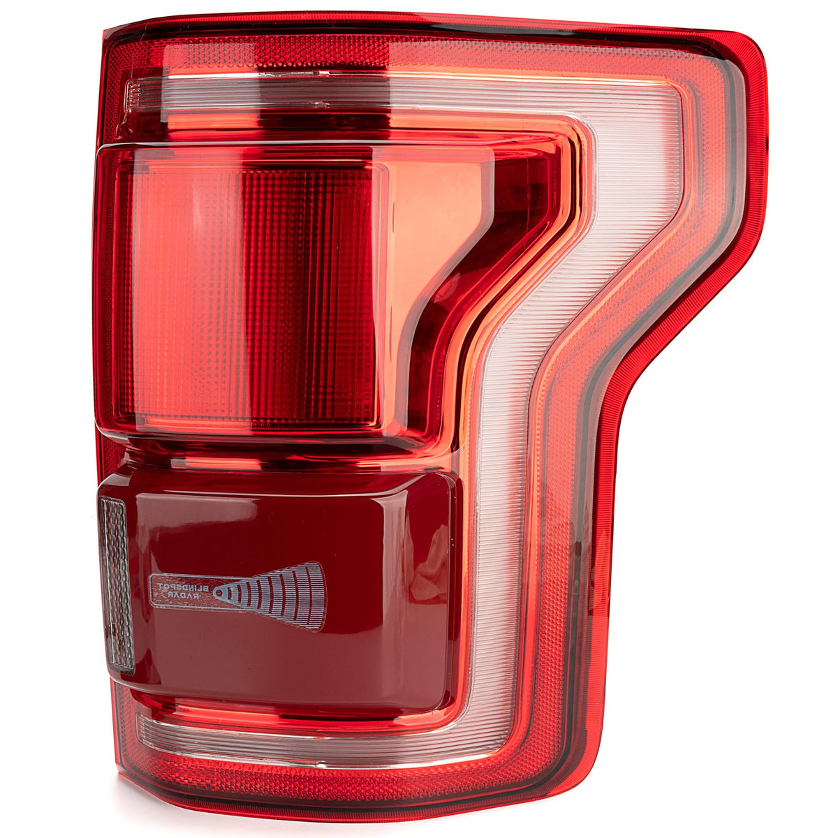 MiKaFex tail light front assembly showing clear red lens and exact fit