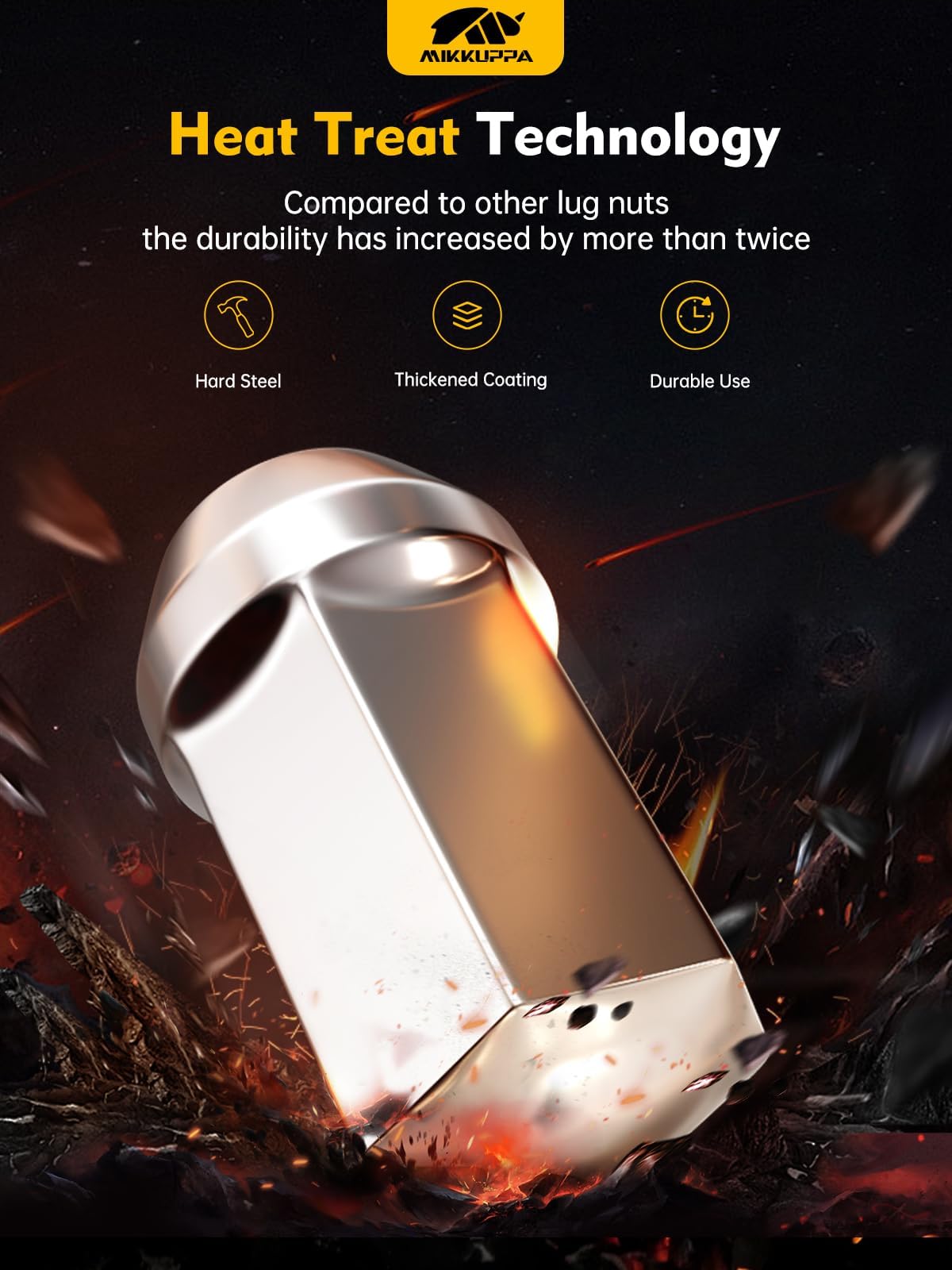 MIKKUPPA chrome finish reflecting light to resist rust and maintain shine
