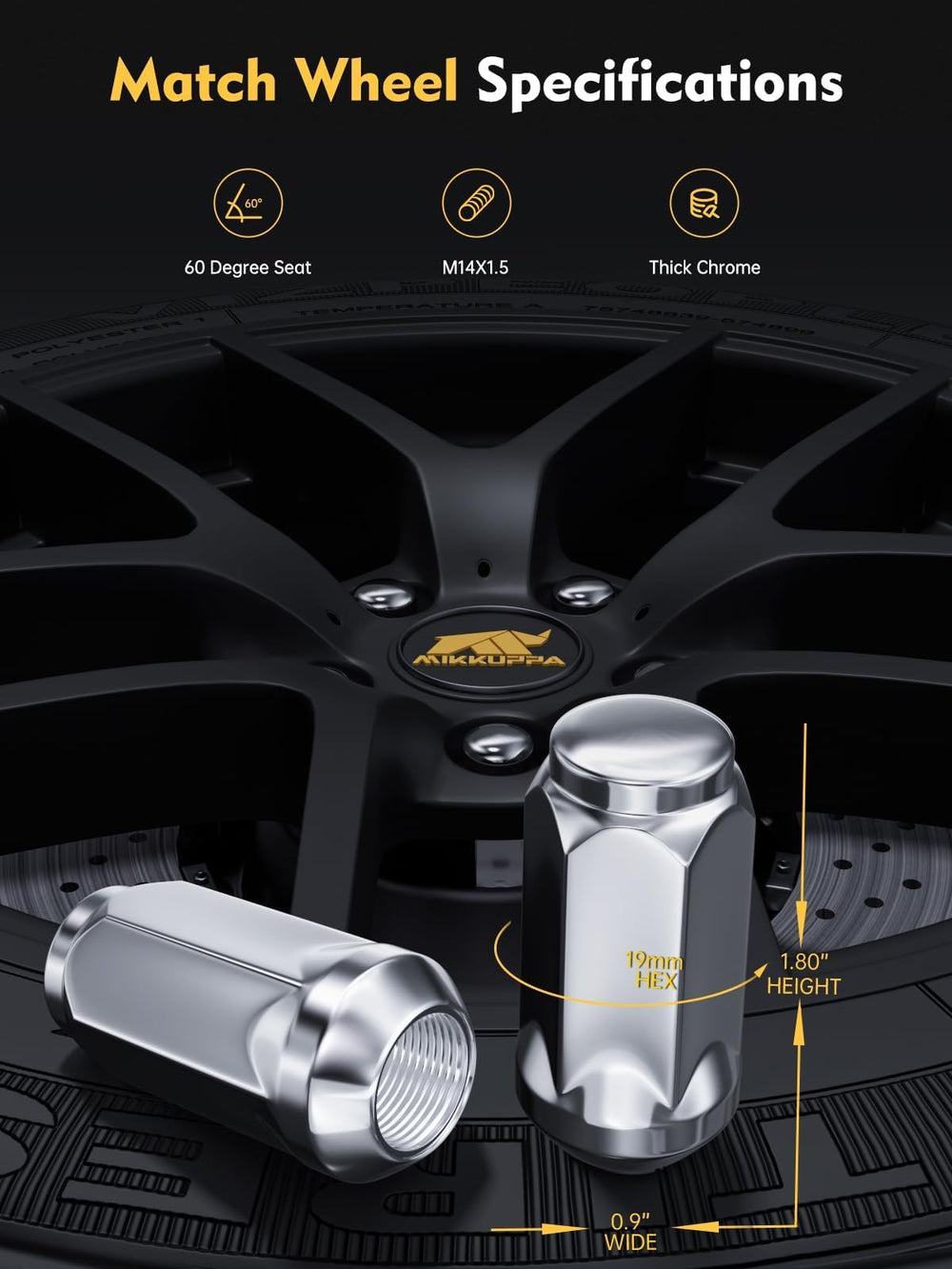MIKKUPPA close-up of thread and 60° conical seat showing fit accuracy benefit
