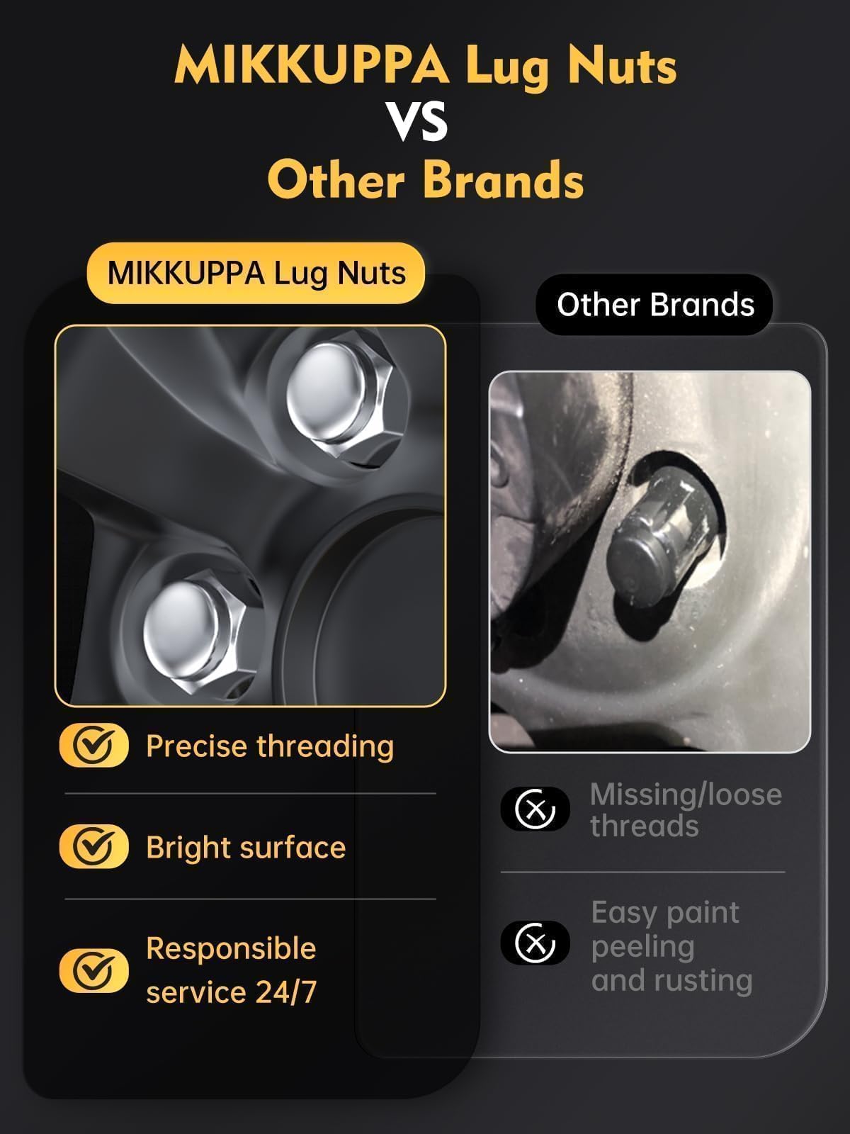 MIKKUPPA lug nut undergoing salt spray test showing corrosion resistance benefit