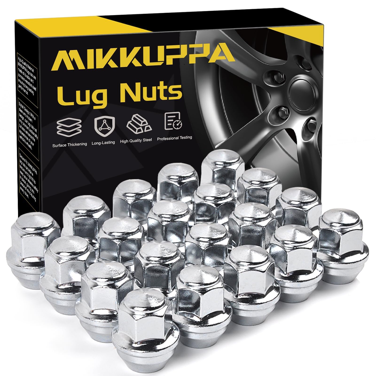 MIKKUPPA front view of lug nuts showing OEM fit and finish benefit