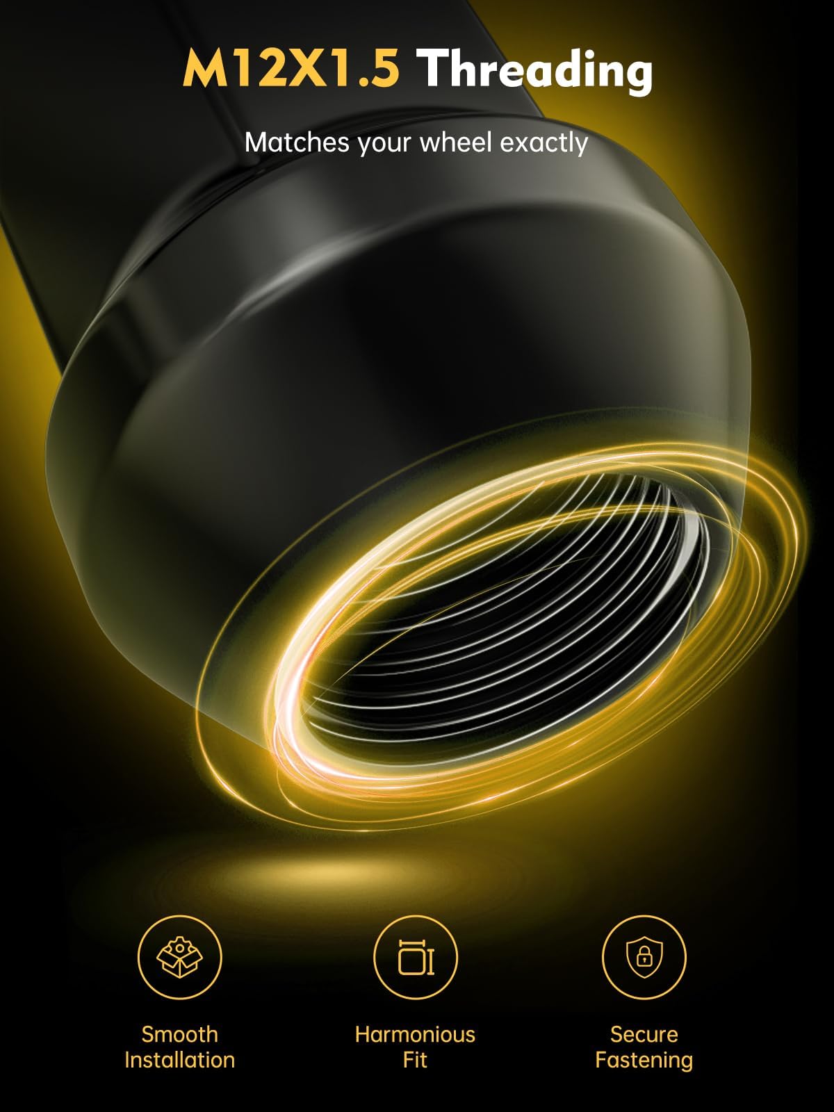 MIKKUPPA installed in aftermarket wheel demonstrating secure, flush fit