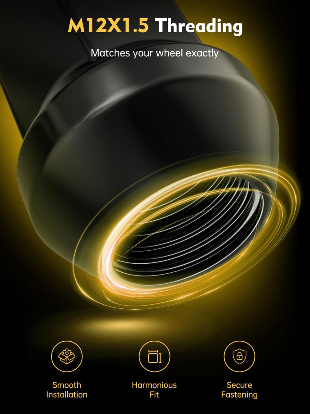 MIKKUPPA installed in aftermarket wheel demonstrating secure, flush fit