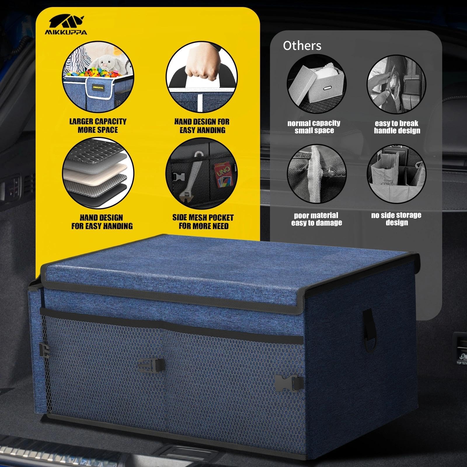 MIKKUPPA zippered lid and handle detail for secure closure and easy carrying