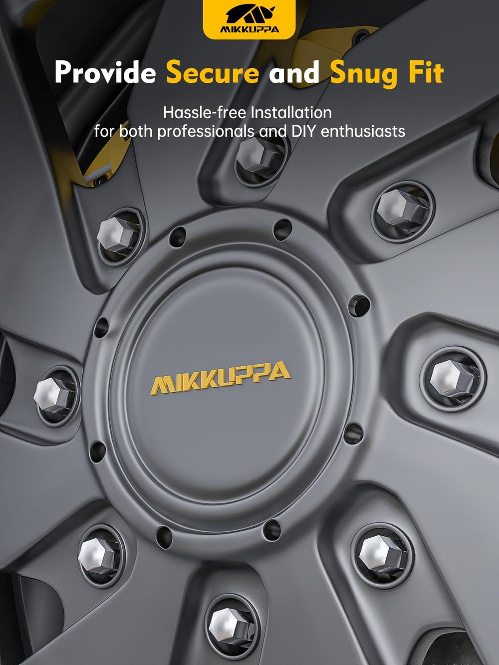 MIKKUPPA lifestyle shot on truck wheel highlighting factory-matched appearance