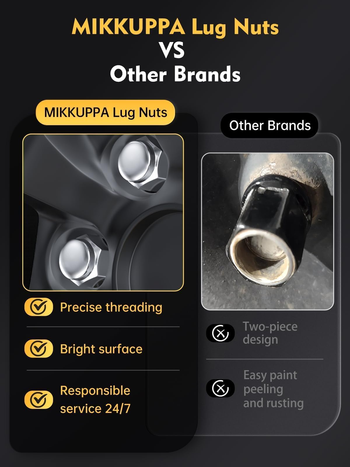 MIKKUPPA lifestyle image on parked truck wheel demonstrating aftermarket fit