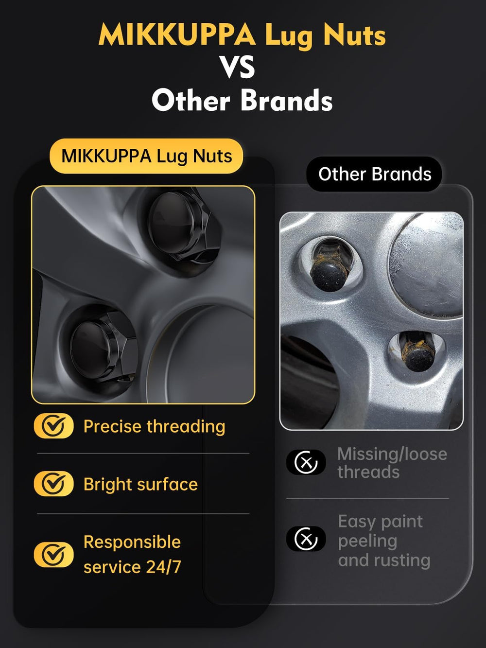 MIKKUPPA lifestyle shot on truck wheel showing rugged, finished appearance