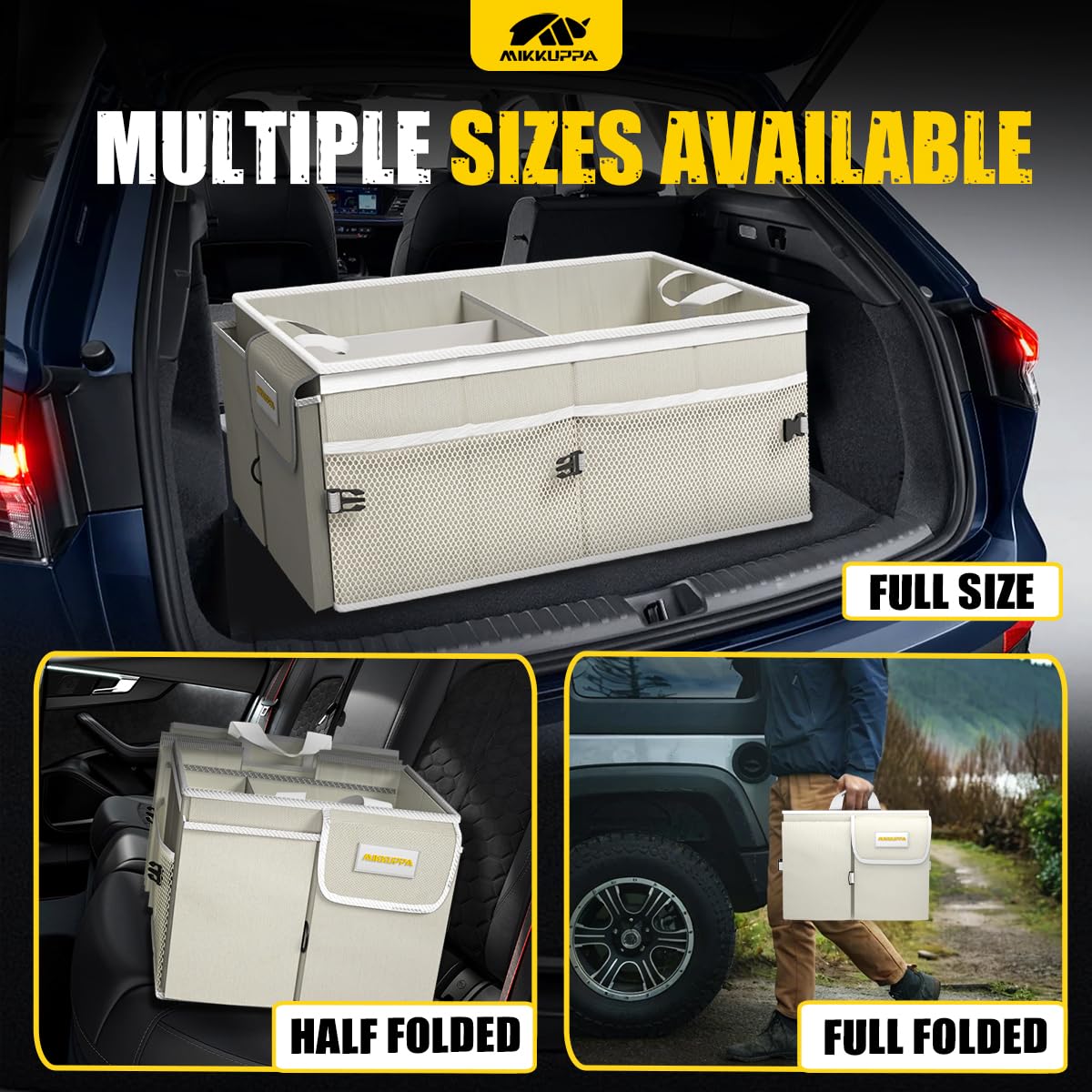 MIKKUPPA non-slip base and adjustable straps showing stable transport benefit