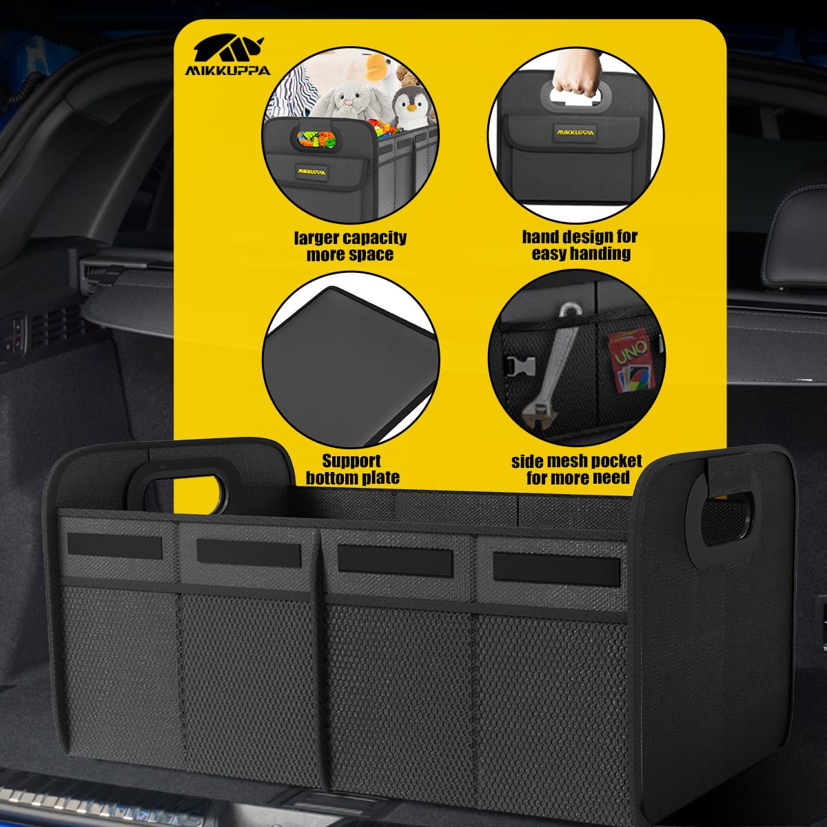 MIKKUPPA non-slip bottom detail preventing sliding and securing cargo