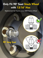 MIKKUPPA detailed view of M12x1.5 thread, ensures correct Toyota fitment