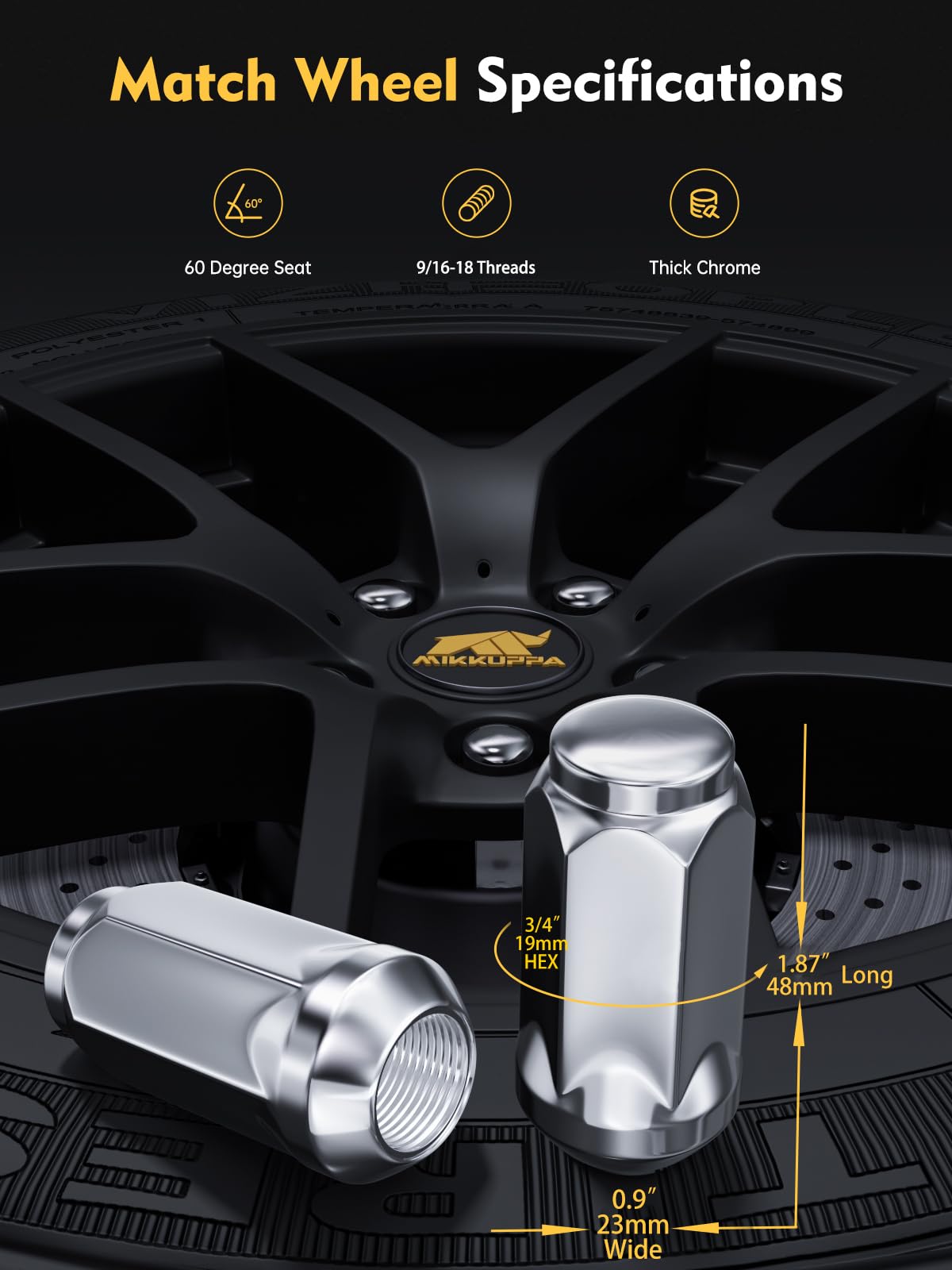 MIKKUPPA close-up of threads showing precision machining for secure fit and strength