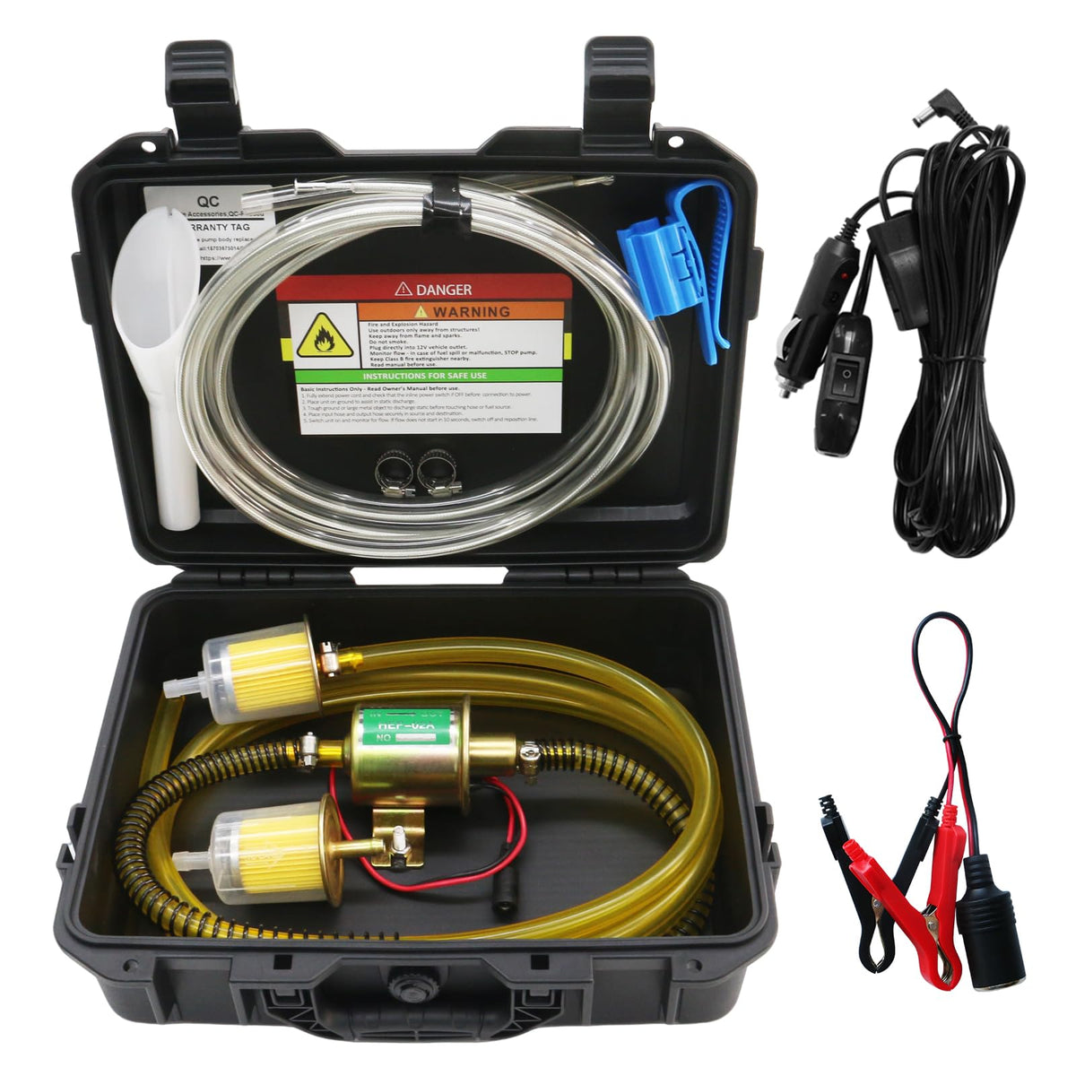 MILADO pump kit front view showing case and accessories for fast transfers