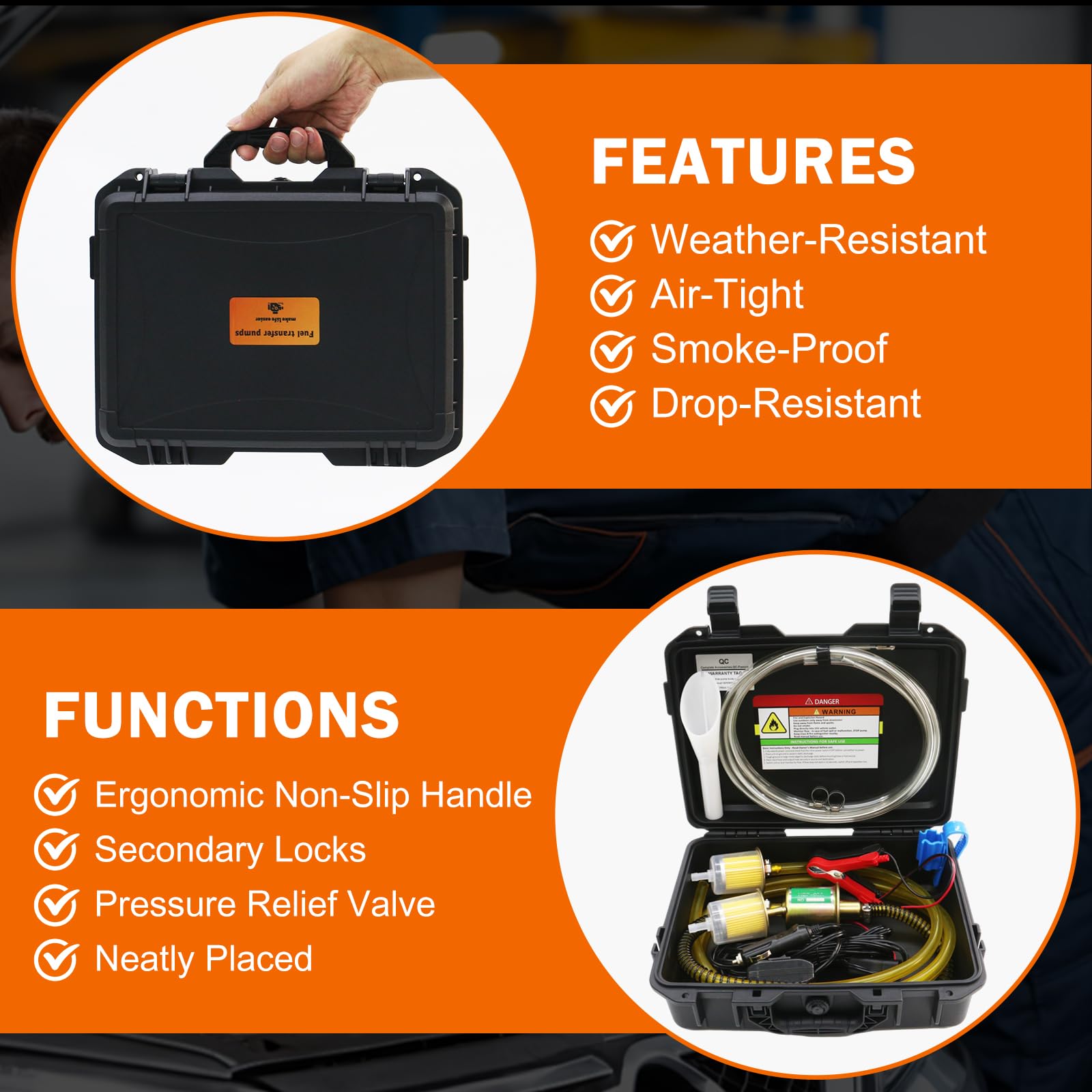 MILADO pump kit staged in boat garage for convenient refueling support