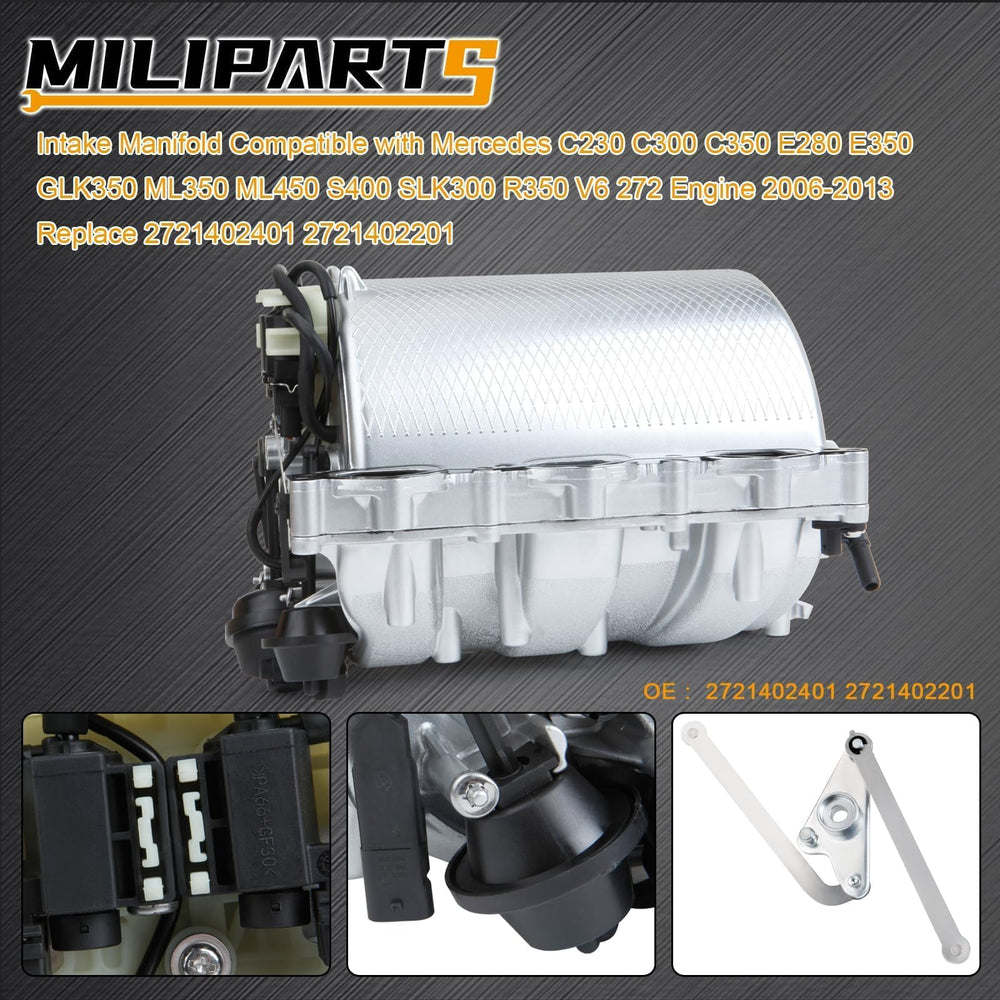 MILIPARTS intake manifold with gasket and sensor included for complete direct replacement