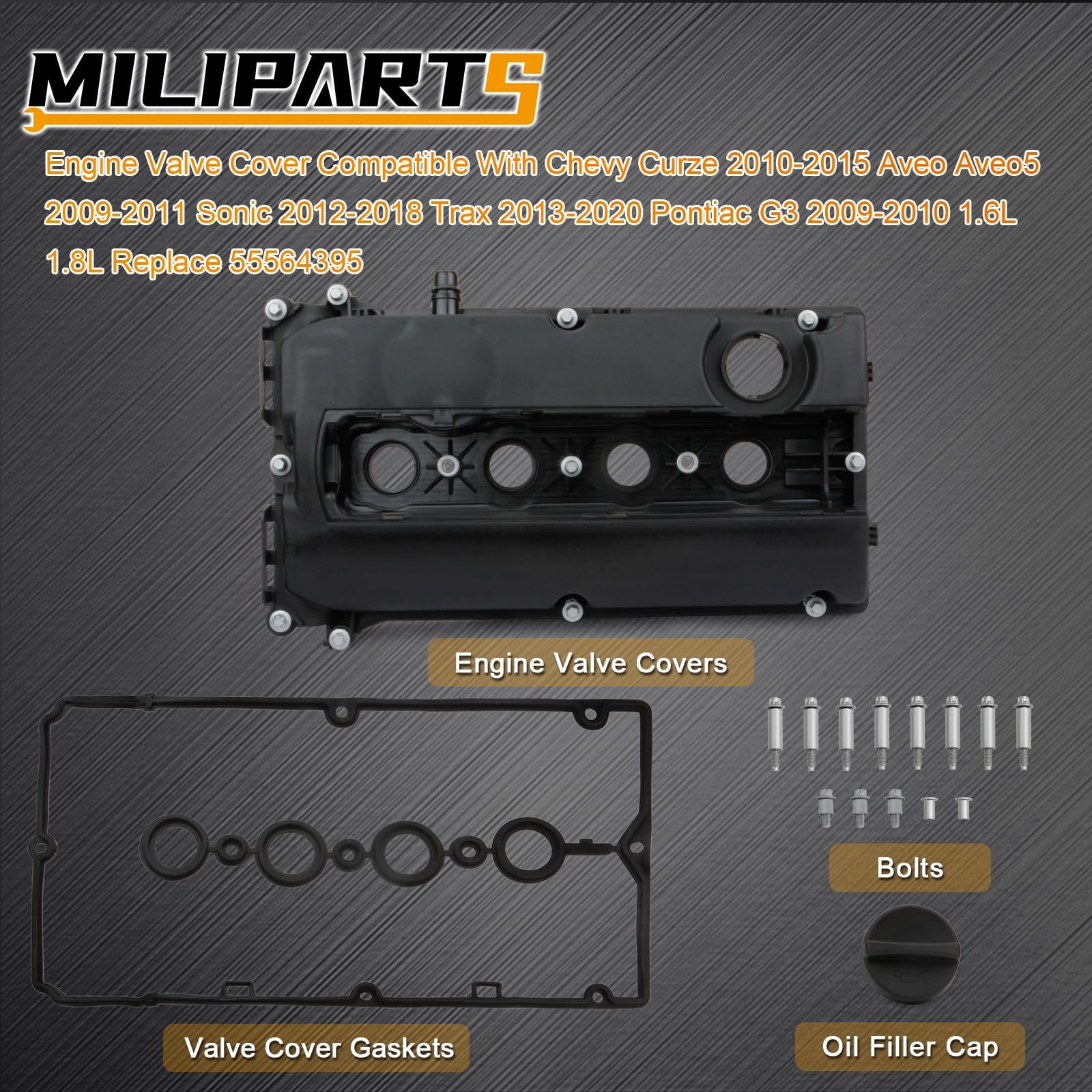 MILIPARTS valve cover PCV breather port for correct ventilation