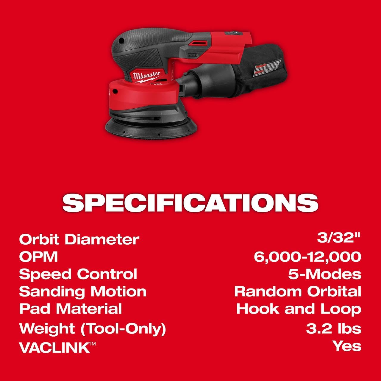 Milwaukee M18 FUEL sander on a worksite bench demonstrating professional durability