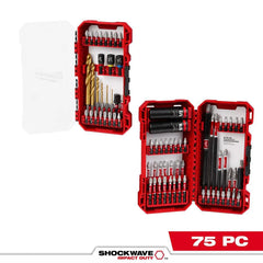 Milwaukee case open with organized bits for quick selection benefit