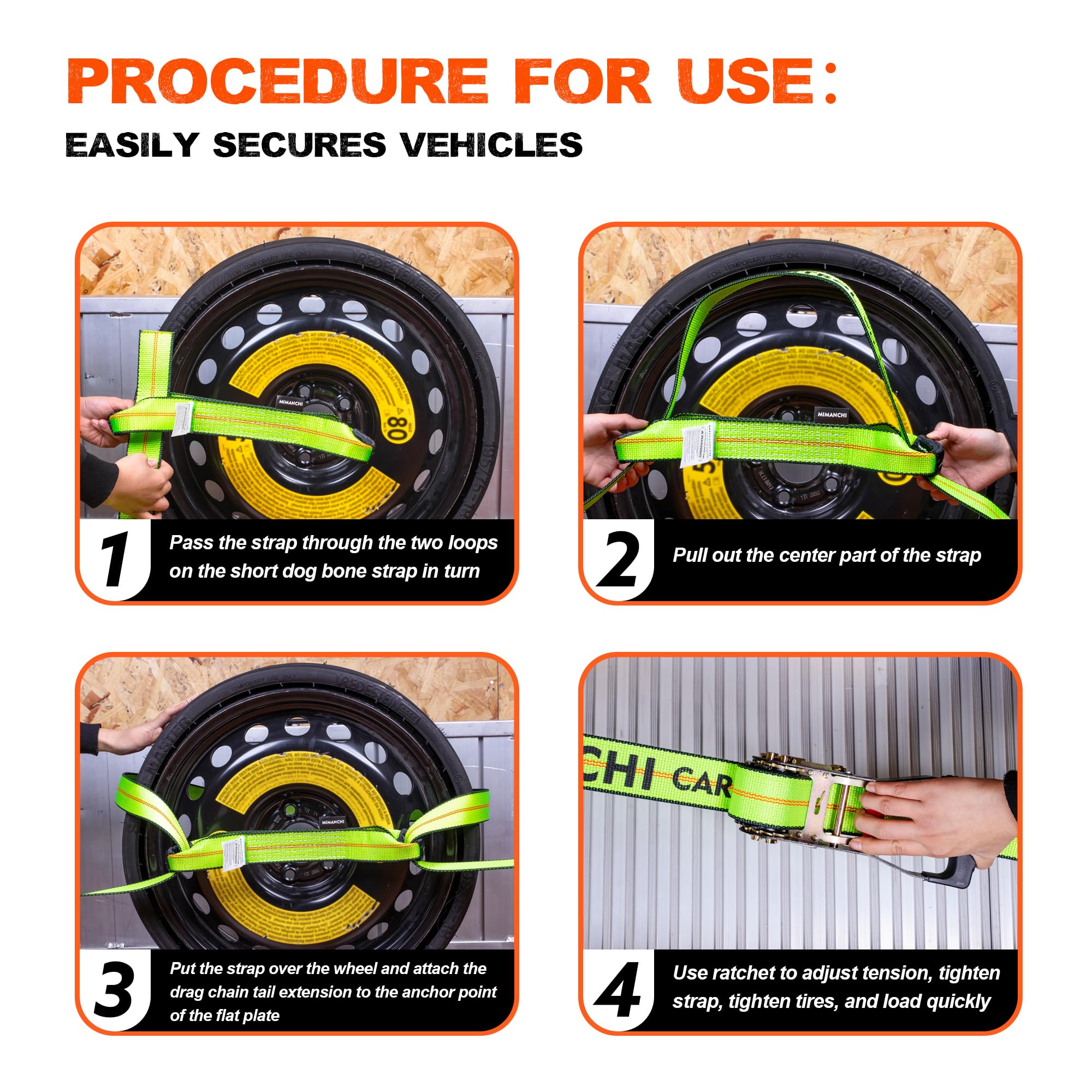 Mimanchi rolled strap compact for storage and easy transport
