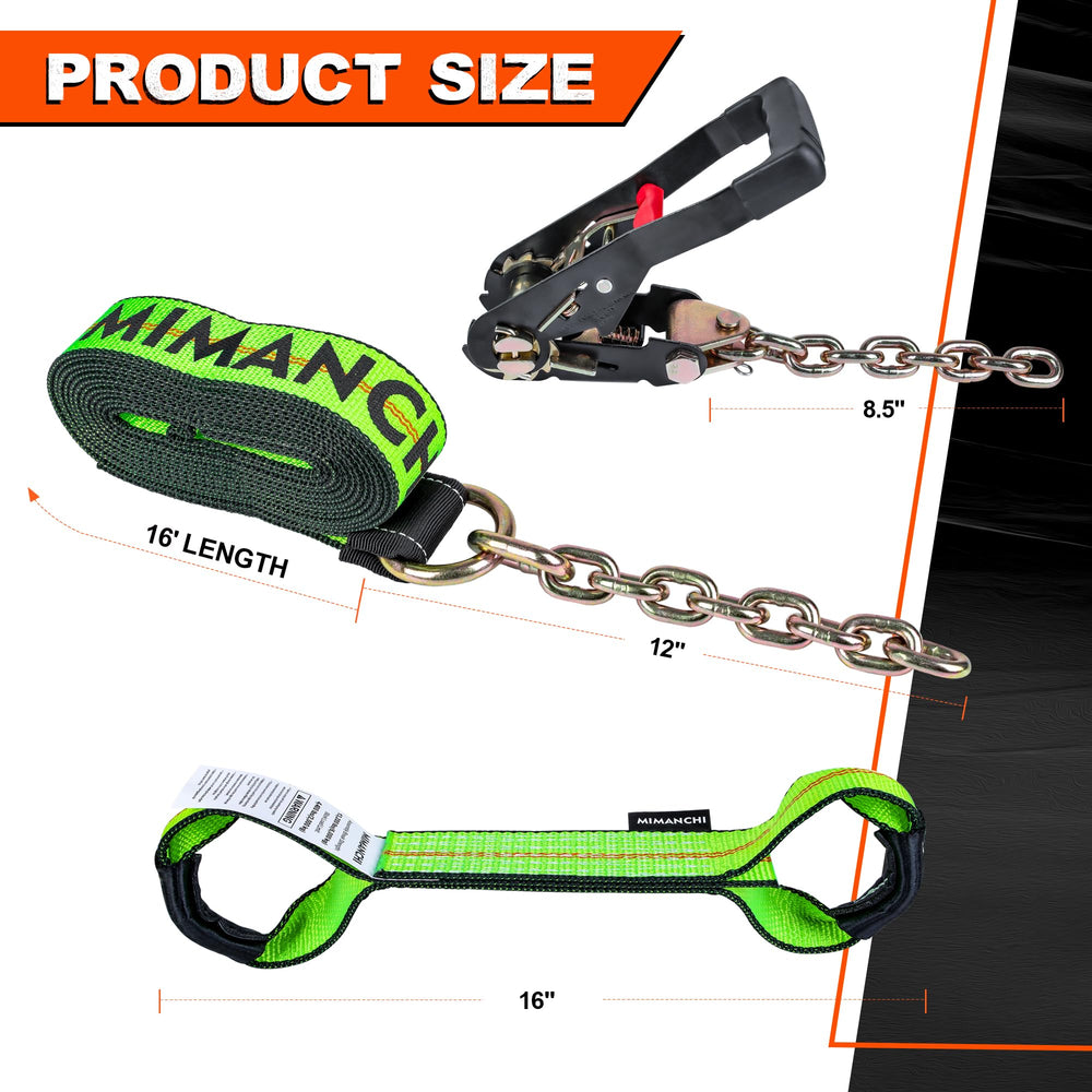 Mimanchi straps laid on flatbed illustrating weather-resistant webbing