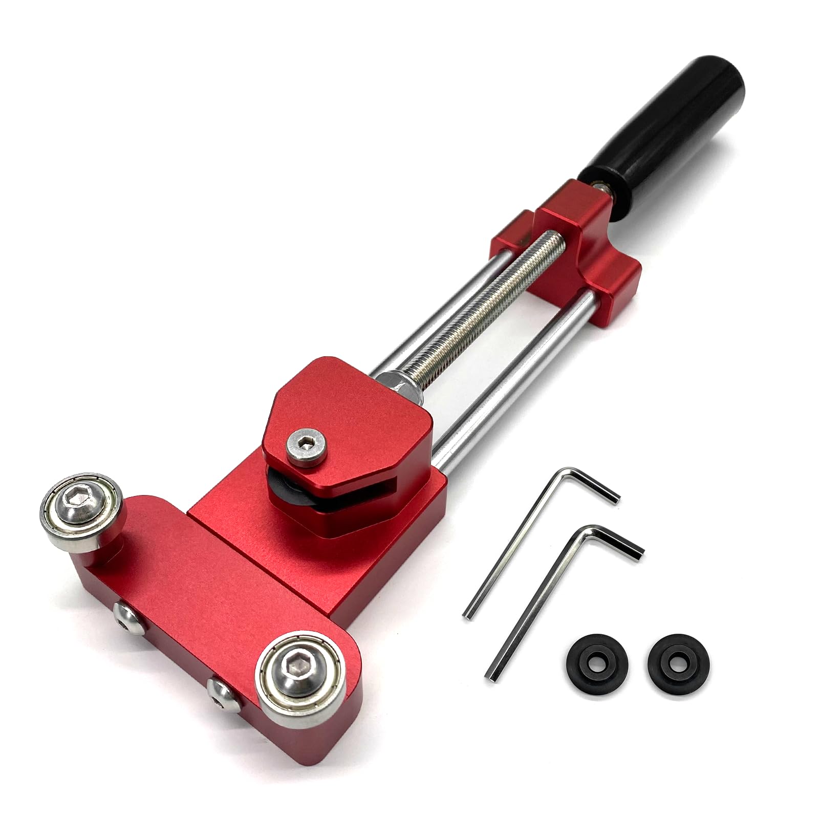 minlen front view red cutter showing compact aluminum body and red finish for easy handling