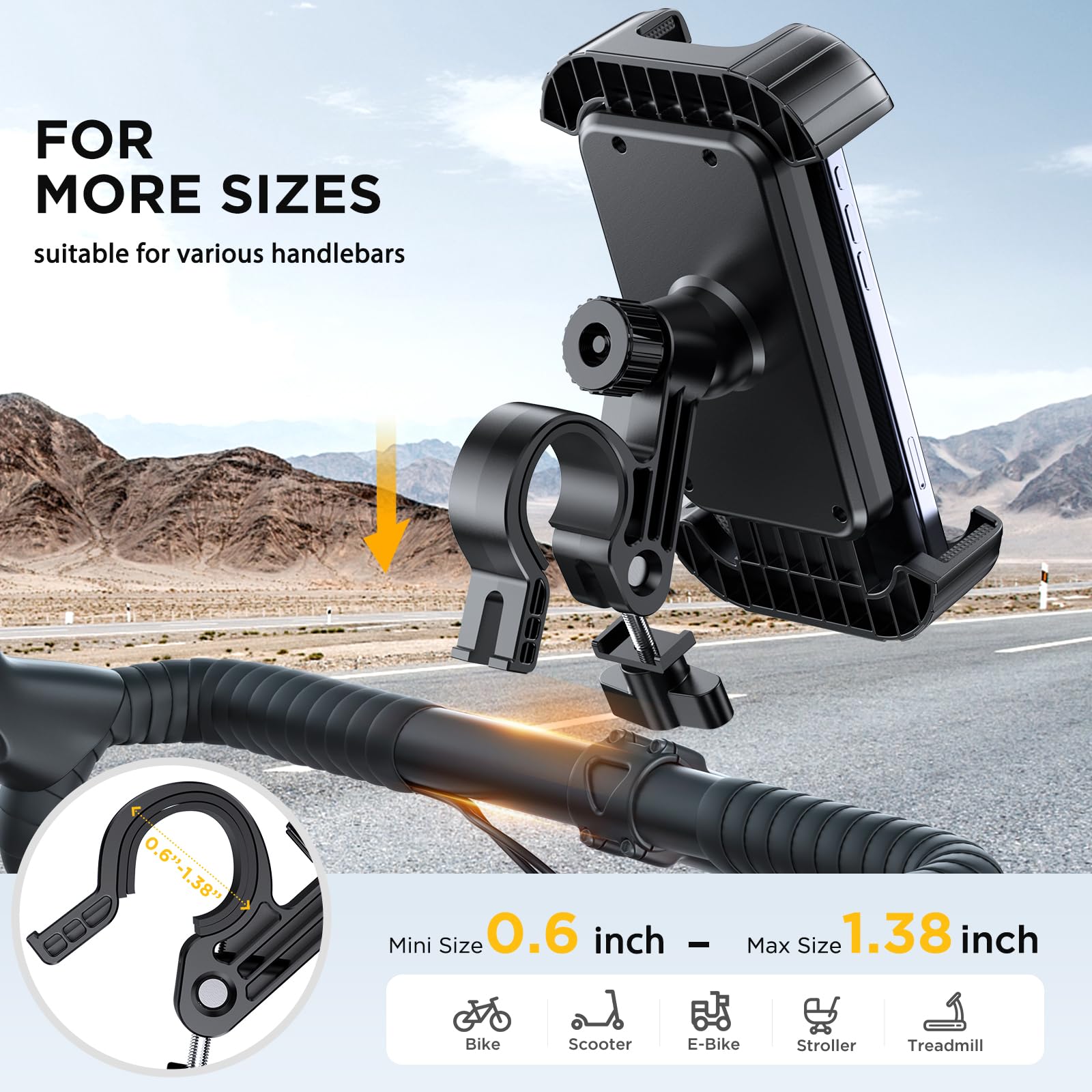 Miracase mounted on bike during urban ride providing stable navigation view