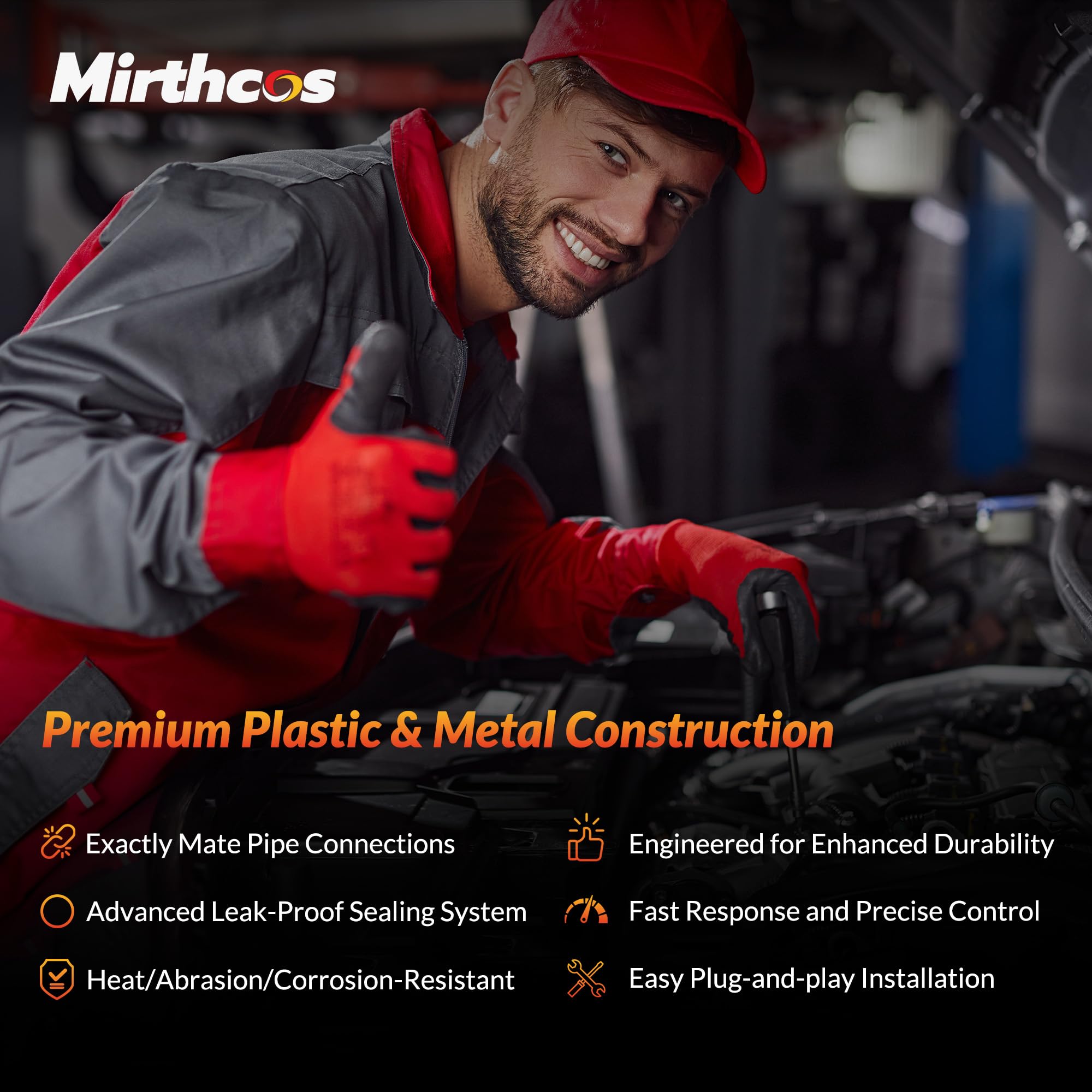 Mirthcos purge valve packaging and label showing OE reference for confidence