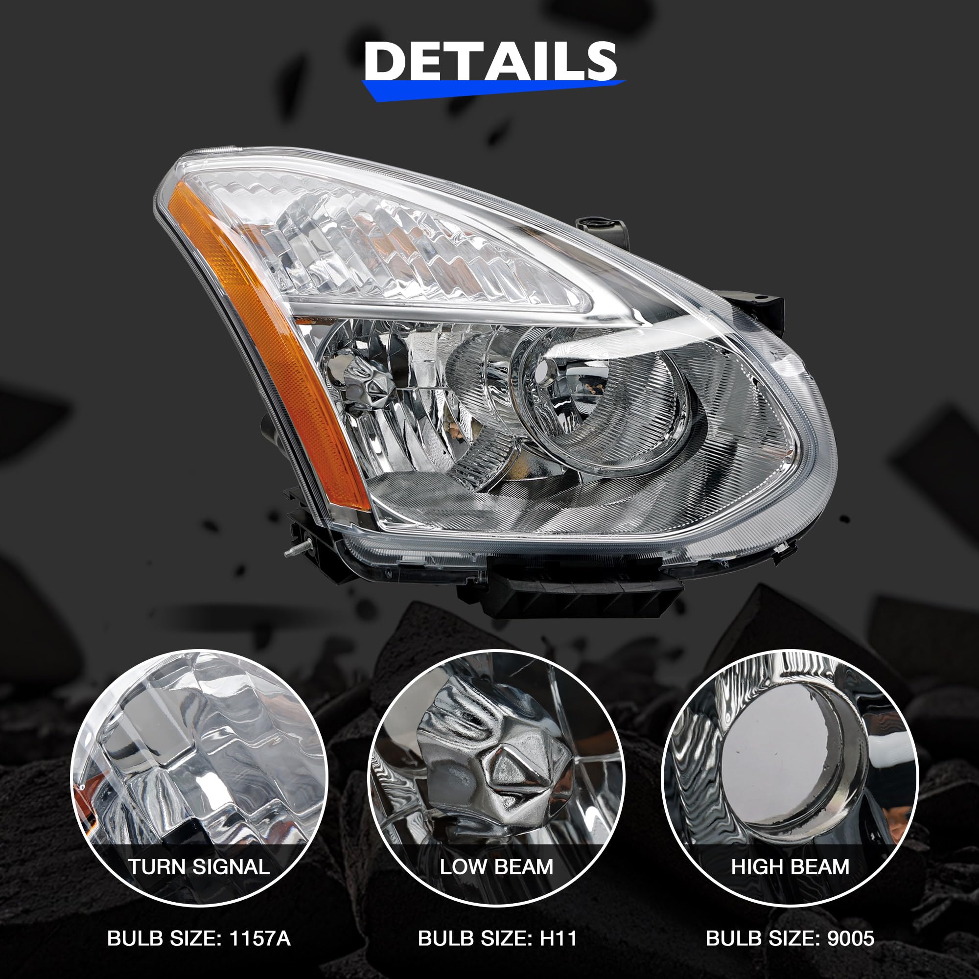 Misakomo headlights installed on Rogue improving nighttime sightlines