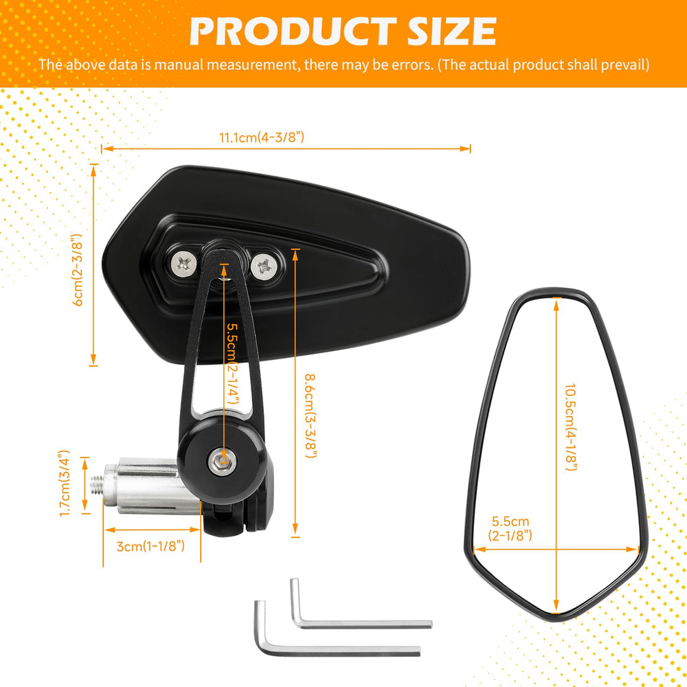 MISS MOLY right-side mounted on sportbike handlebar illustrating adjustable orientation benefit