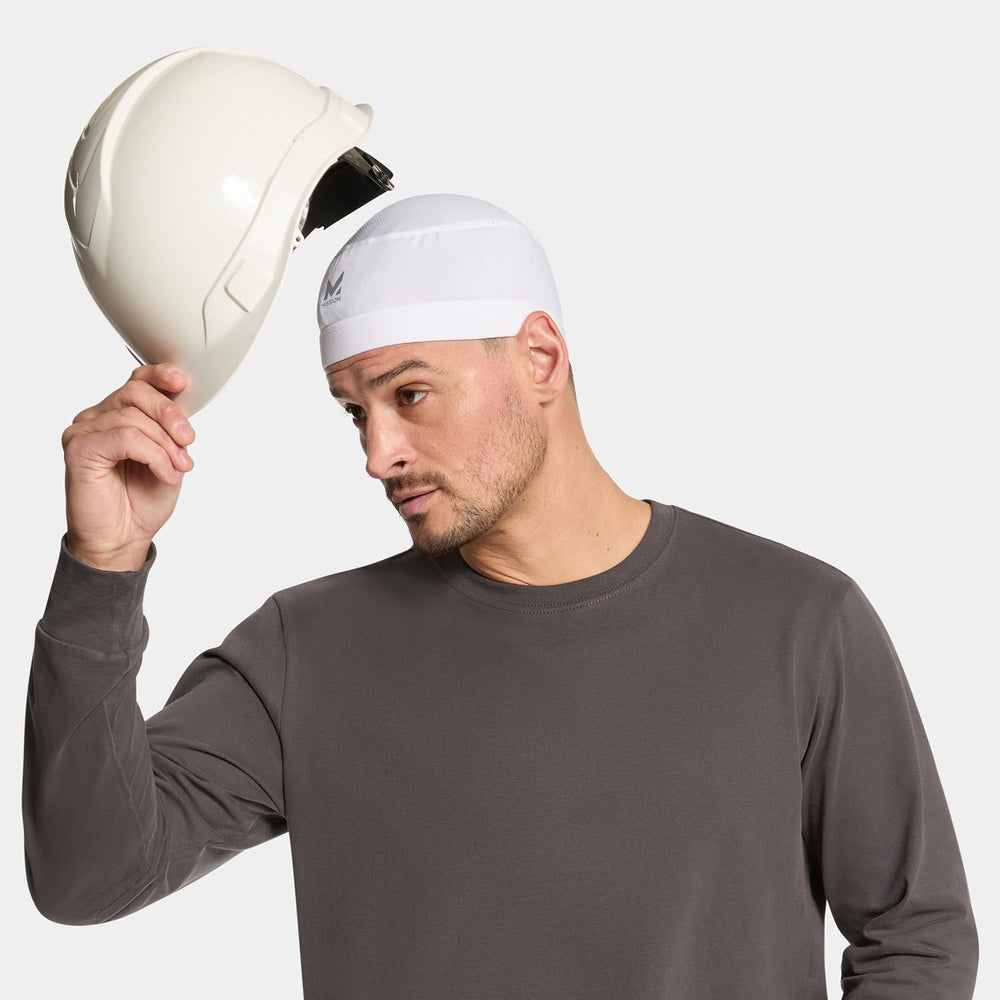 MISSION size comparison beside a hand showing compact, portable benefit