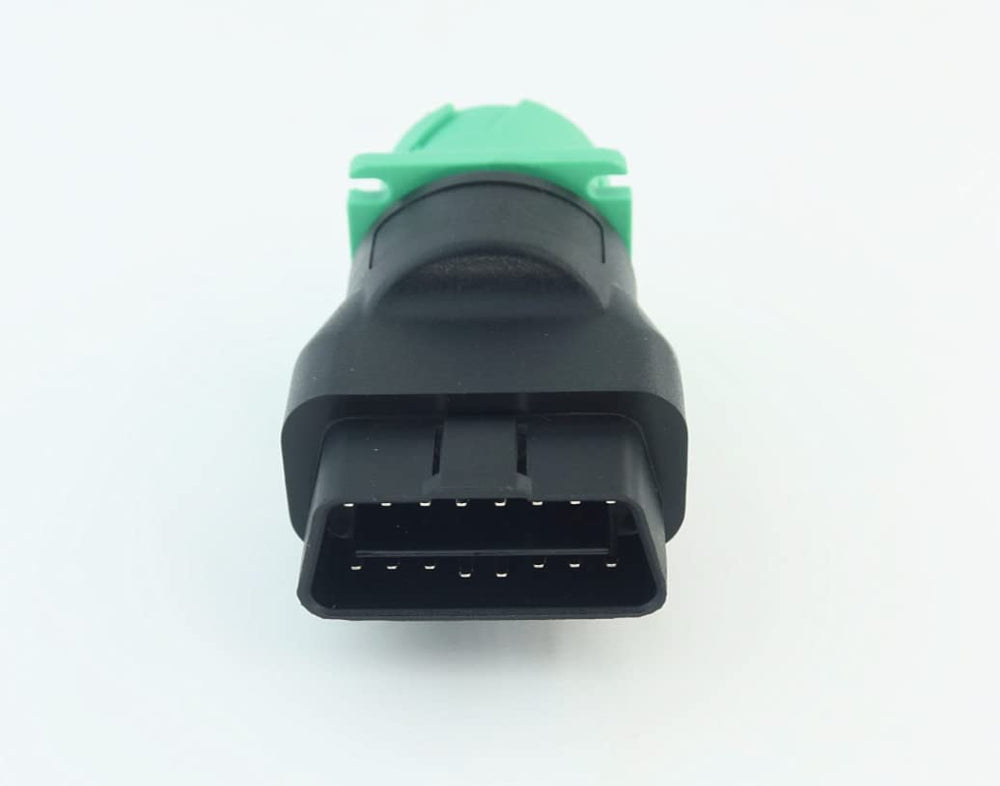 MITOB angled view of 16‑pin obd2 male connector for reliable contact