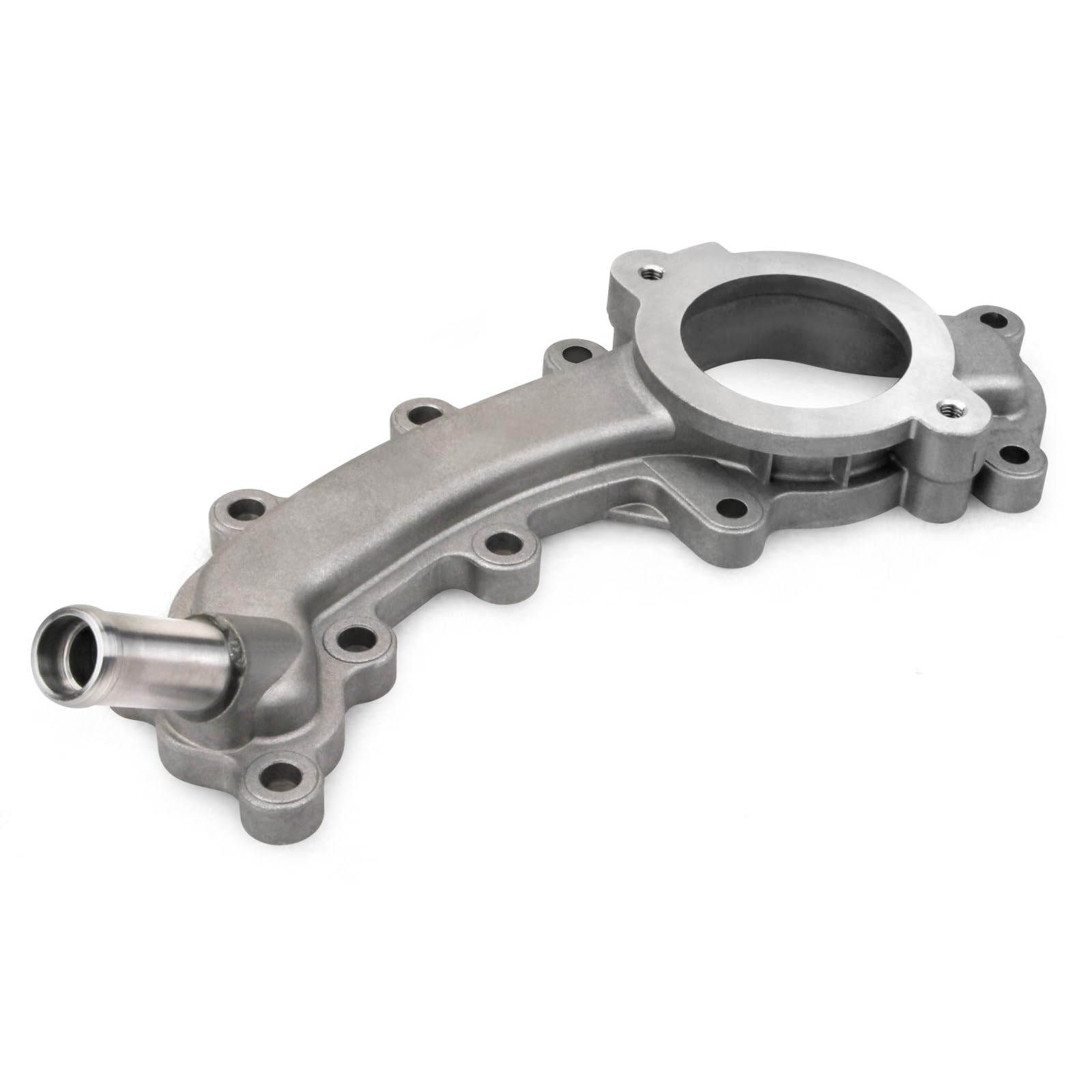 MITZONE thermostat housing installed on engine bay demonstrating direct-fit replacement