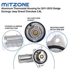 MITZONE side profile of housing showing outlet ports and solid aluminum construction benefit