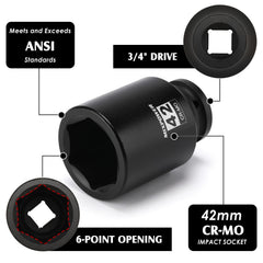 MIXPOWER laser-etched 42mm marking visible for quick size identification