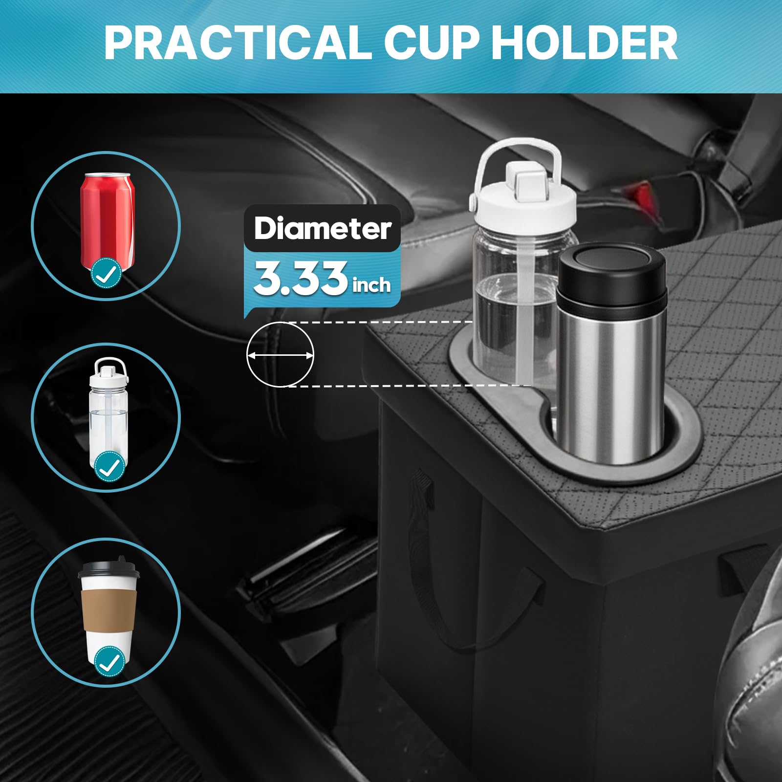Mixsuper Liner interior with removable dividers and labeled compartments