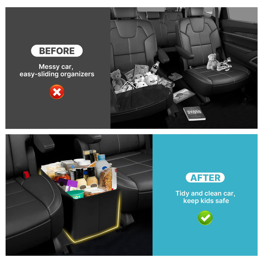 Mixsuper Liner in family roadtrip scene, keeps toys and snacks accessible