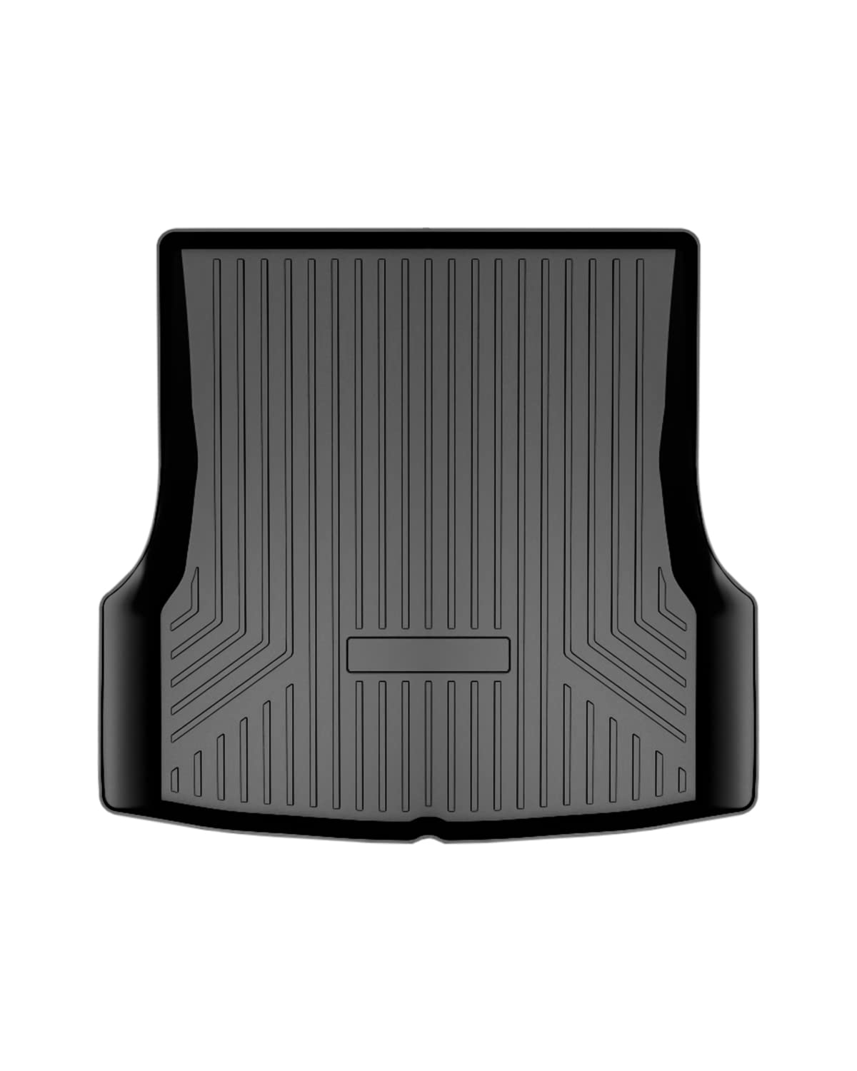 Mixsuper front view cargo liner fitted in Tesla Model S showing neat coverage and protection