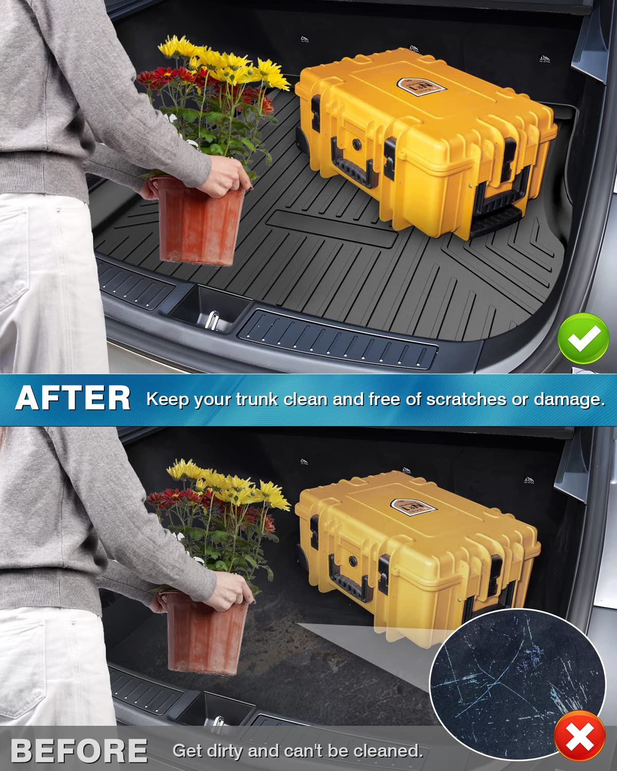Mixsuper being rinsed with a hose illustrating quick cleanup and maintenance