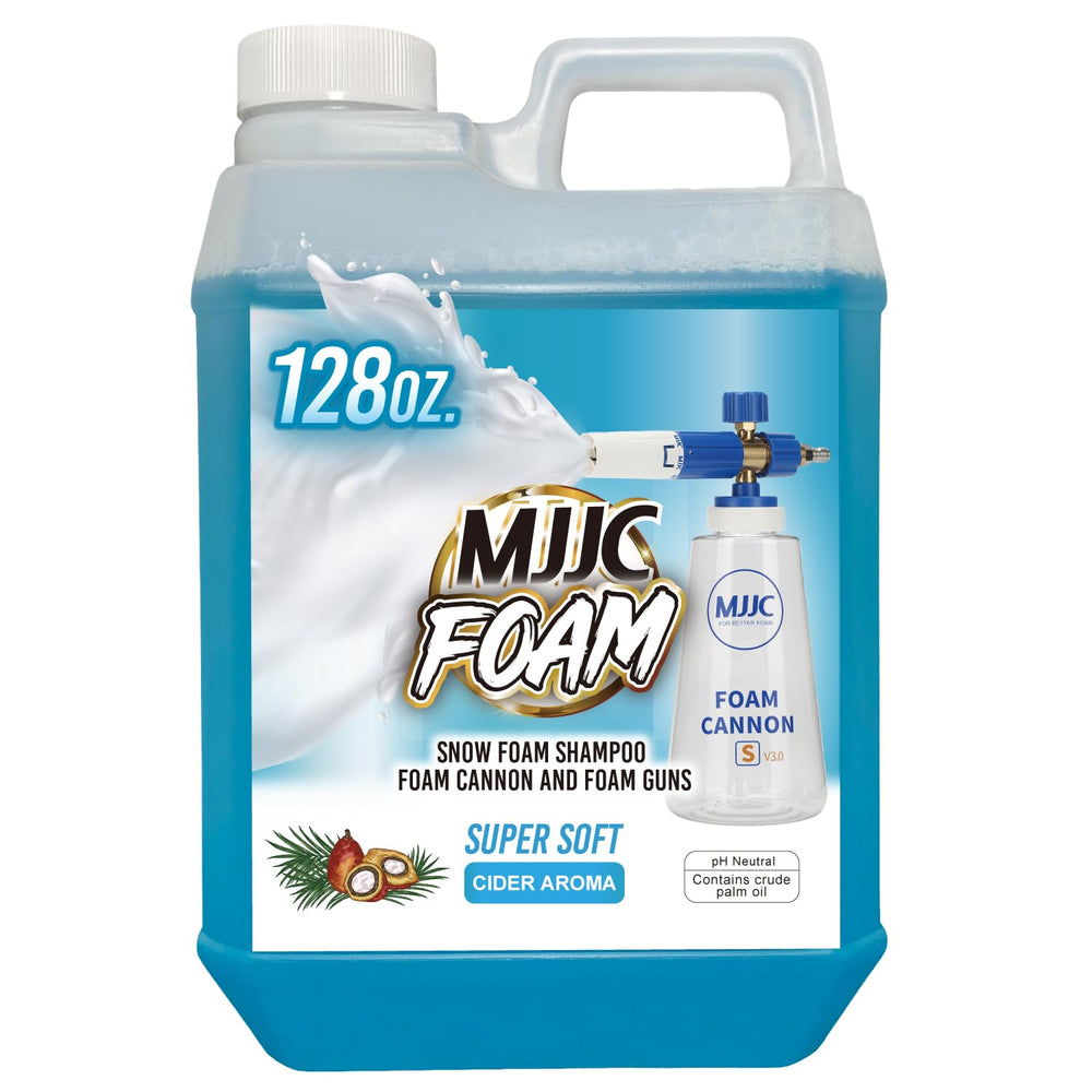 MJJC bottle front view showing label and 128 fl oz capacity for long-lasting use