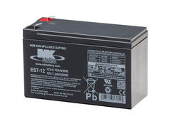 MK Battery ES7-12 front view showing label and capacity for confident component selection