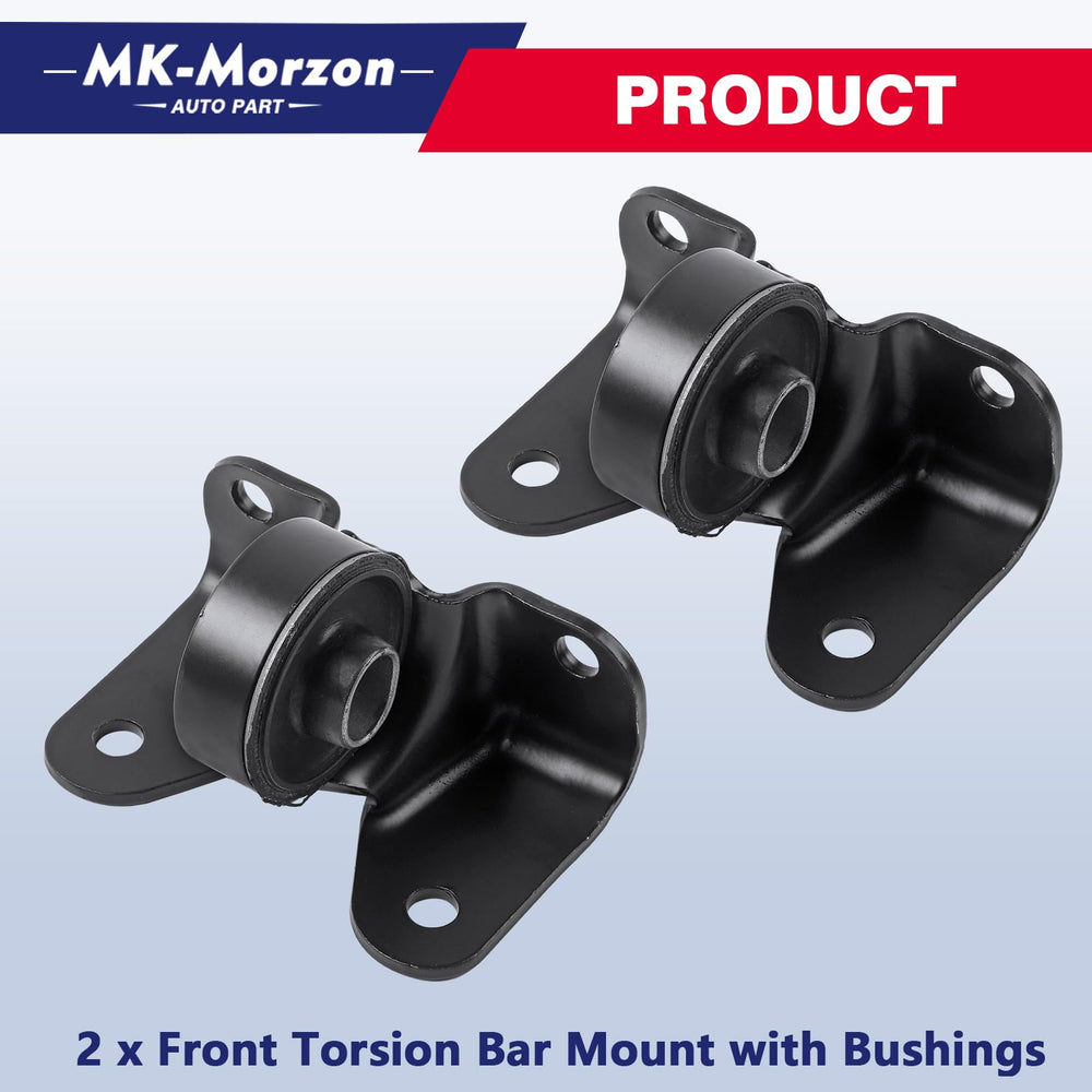 MK-Morzon torsion bar mounts installed under truck demonstrating restored alignment and stability