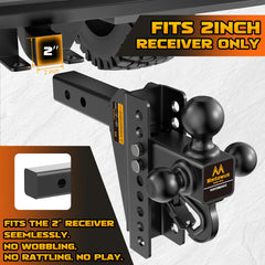 Mmtowus installed on truck 2-inch receiver demonstrating quick mount fit