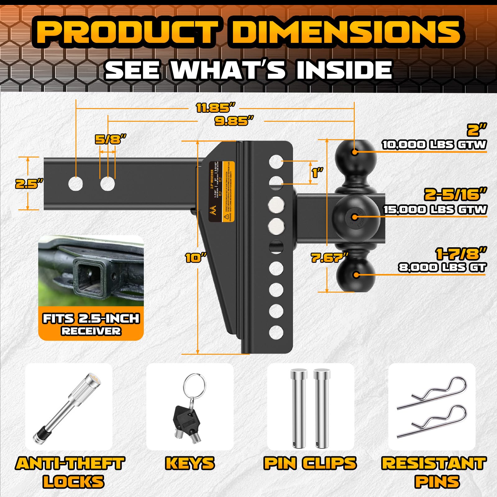 Mmtowus tow hook close-up showing recovery feature and added functionality